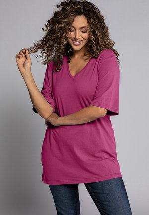 Ulla Popken T-shirt basic - magnolienrot