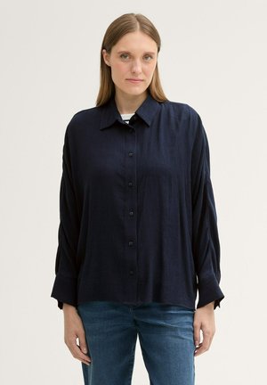 TOM TAILOR STRUKTUR - Button-down blouse - sky captain blue