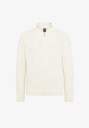 Boggi Milano HALF-ZIP - Svetrík - white