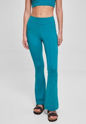 HIGH WAIST FLARED - Leggings - watergreen