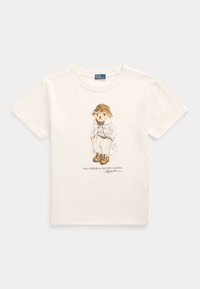 POLO BEAR LOGO COTTON JERSEY TEE - Apdrukāts T-krekls - deckwash white