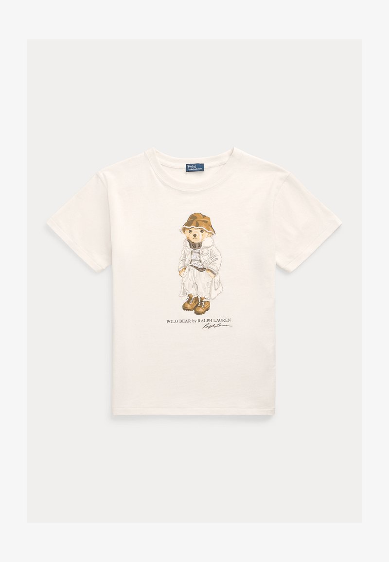 Polo Ralph Lauren POLO BEAR LOGO COTTON JERSEY TEE - Μπλουζάκι με στάμπα - deckwash white