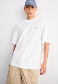 Carhartt WIP SIGNATURE SCRIPT - Osnovna majica kratkih rukava - white/dusty ice