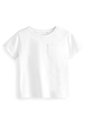 SCALLOP COTTON T-SHIRT - T-shirt med print - white