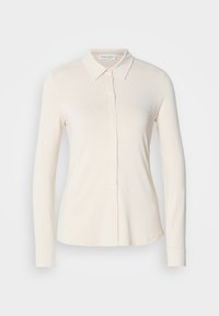 BLOUSE LONG SLEEVE COLLAR BUTTON PLACKET - Camicia - natural stone