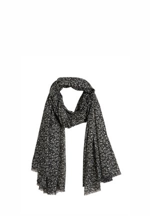 ÉTOLE LONGUE MOTIF FLORAL - Écharpe - noir