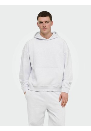 Hoodie - super light grey melange