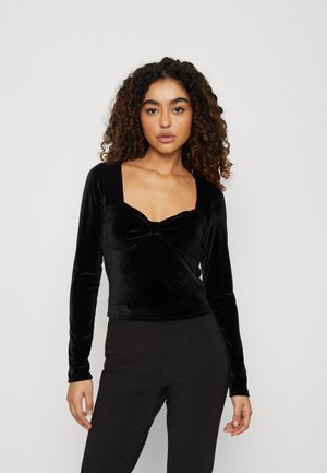 Hollister Co. FESTIVE MIXED  - Μπλούζα με μακριά μανίκια - casual black