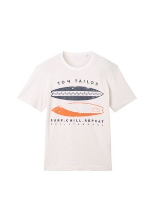 TOM TAILOR, KURZARM - T-shirts print - weiß