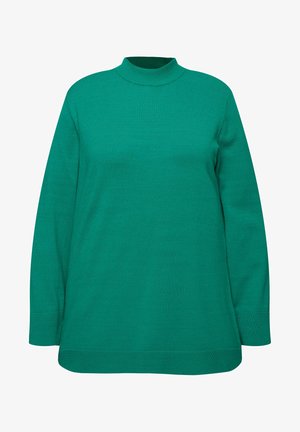 Ulla Popken STEHKRAGEN - Svetr - emerald green