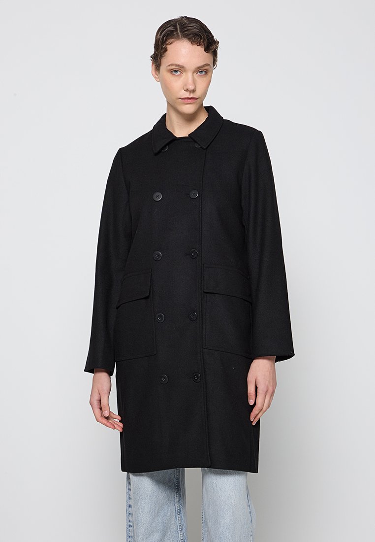 dreimaster Mantel zwart dreimaster Mantel zwart