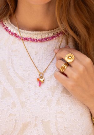 My Jewellery, CIAO NECKLACE WITH BEADS AND HEART - Halskette - gold-coloured stainless steel