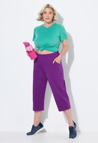 Ulla Popken JOGGING 7/8-LENGTE - Pantalones deportivos - blackberry