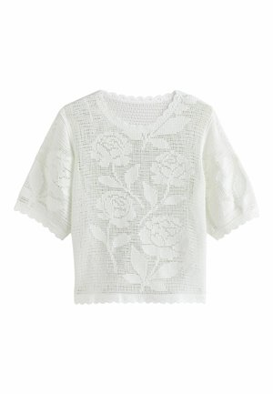 REGULAR FIT - SHORT SLEEVE CREW NECK - Tričko s potlačou - white