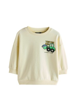 Next, BACK PRINTED CREW NECK - Mikina - buttermilk yellow digger