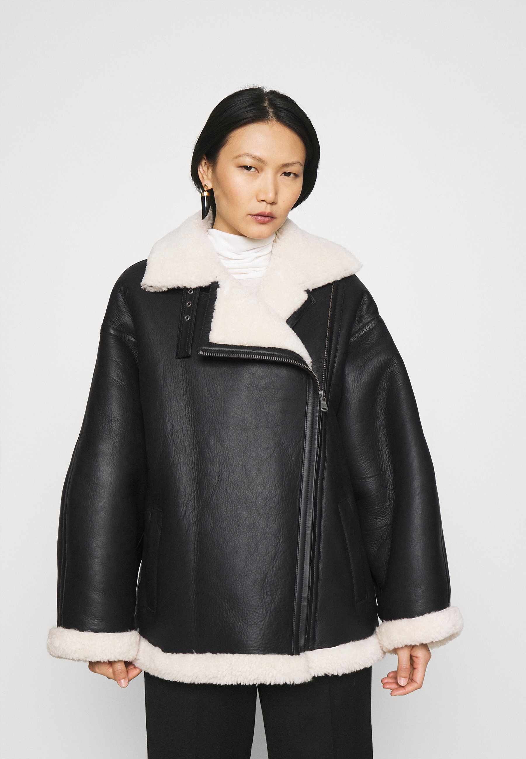House of Dagmar JAQUELINE - Leren jas - black/zwart - Zalando.nl