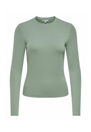 ONLY, ONLRILEY O-NECK L/S TOP JRS NOOS - T-shirt à manches longues - green milieu