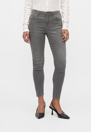 ONLY Petite, ONLLINEA MID WAIST LANK - Jeans Skinny Fit - grey denim