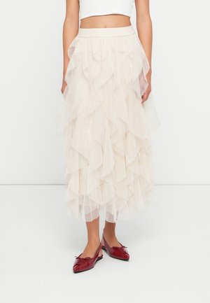 ONLSKY GLITTER SKIRT - Falda acampanada - birch