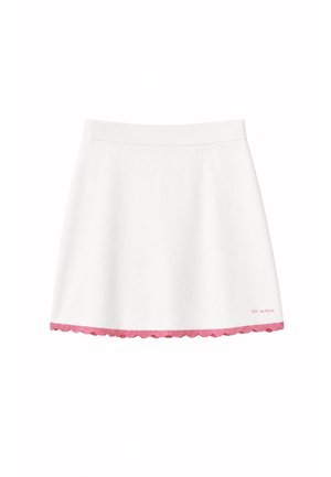OH APRIL, ALORA KNIT SKIRT - Jupe trapèze - white