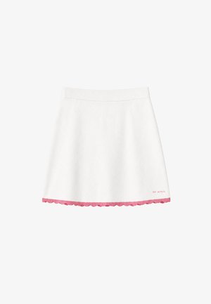 OH APRIL, ALORA KNIT SKIRT - Suknja A kroja - white