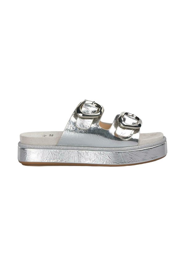 Pantolette hoch - plateado