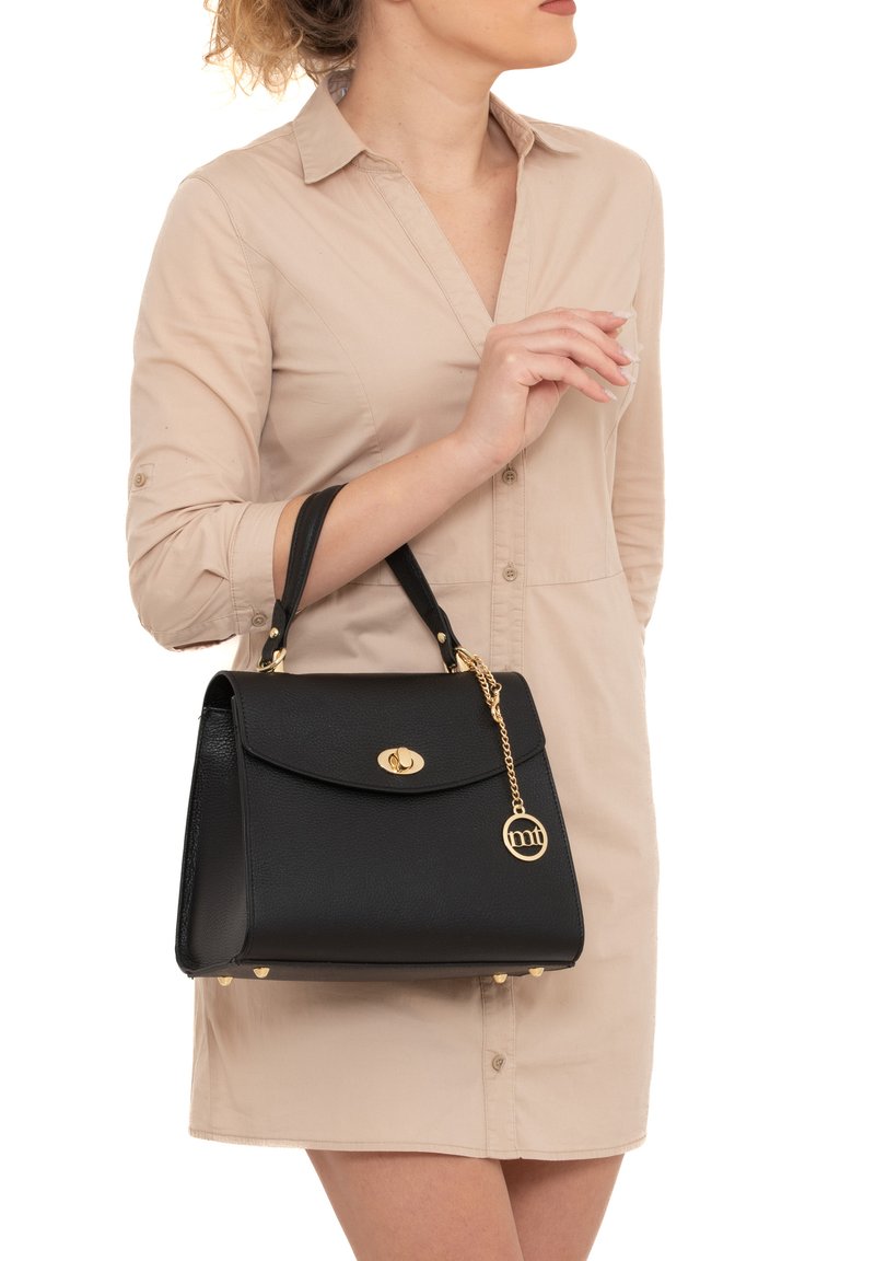 VERSACE JEANS COUTURE: Borsa in pelle sintetica con fibbia - Nero | Borsa Mini Versace Jeans