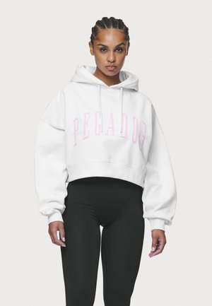 BONITA OVERSIZED CROPPED HOODIE - Sweatshirt - white