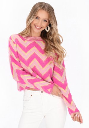 CREW NECK - Pulóver - pink multicolor