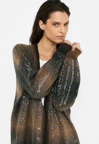 LIU JO LONGLINE WITH SEQUINS - Strickjacke - s