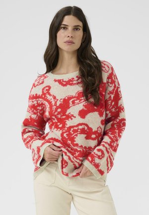 Pulover - red paisley
