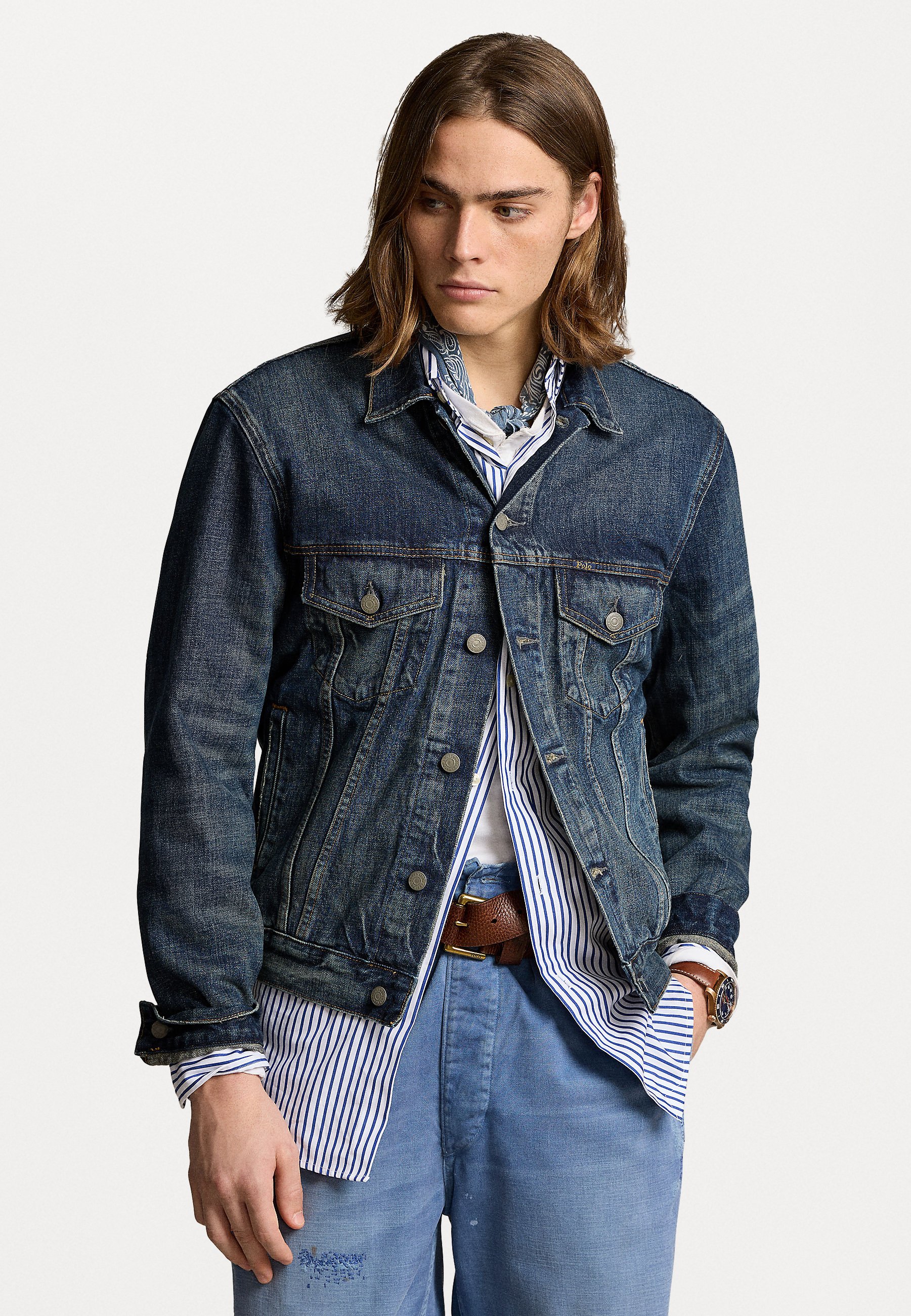 Denim Chemise Militaire Ralph Lauren Veste Kaki Chemise Ralph