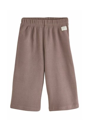 Next, RIBBED WIDE LEG TROUSERS - Stoffhose - chocolate brown