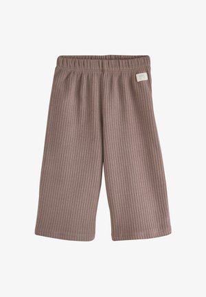 Next, RIBBED WIDE LEG TROUSERS - Stoffhose - chocolate brown