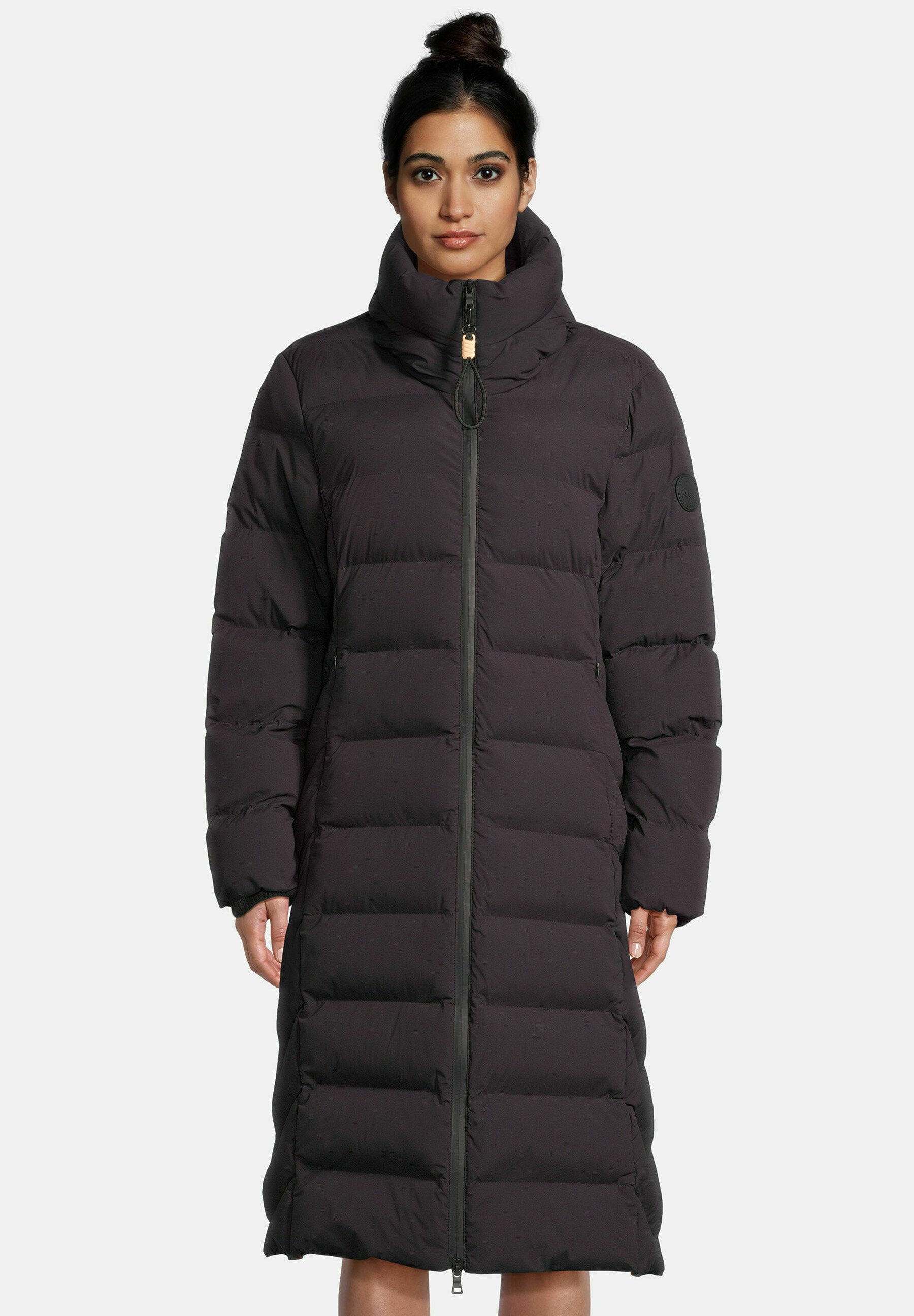 Daunenmantel Schwarz Daunenmantel Hoher Kragen Mantel Damen Mit