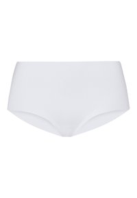 Culotte bianca a vita alta con design liscio e senza cuciture. Realizzata in tessuto morbido ed elastico per il massimo comfort. Senza accenti o motivi visibili.