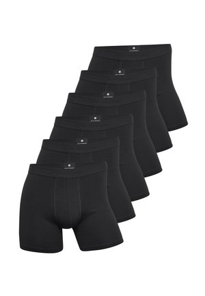 Sorte bomulds boxer briefs med blød elastisk taljebånd med logo, glat tekstur og tæt pasform for komfort. Pakke med seks.