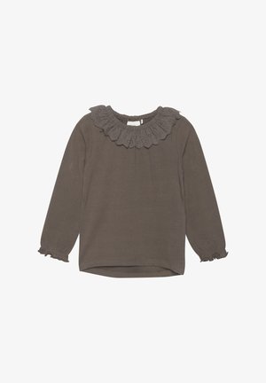 LS COLLAR - Langarmshirt - chocolate chip