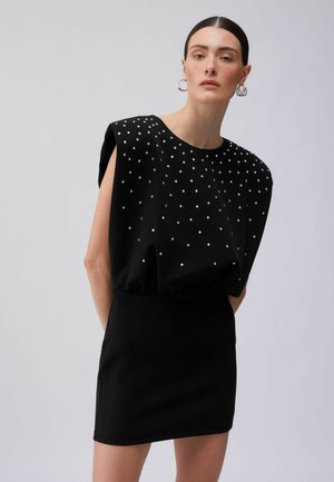 SHORT WITH RHINESTONES - Cocktail dress / Party dress - black