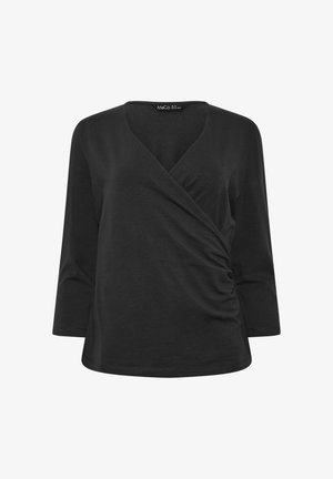 M&Co, WOMEN'S WRAP TOPS - Maglietta a manica lunga - black