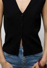 Vero Moda AWSIMONE  - Strukirani kaput - black