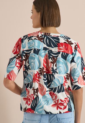 Cecil, KURZARM BLUSE MIT SPLIT NECK - Blouse - light alabaster white