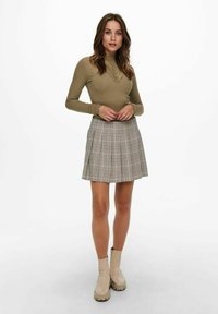 ONLY ONLTILDE HIGH NECK - Tops ar garām piedurknēm - beige  beige