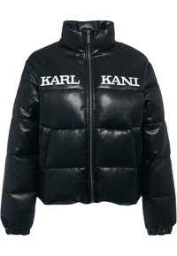 RETRO PU PUFFER - Winterjas - black