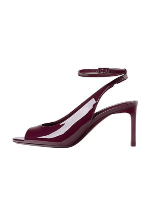 Peeptoe heels - dark red