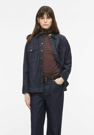 Rouge Edit DENIM SHIRT OVERSIZED - Chemisier - dark blue denim