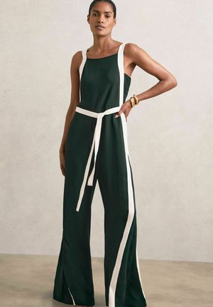 SALMA COLOURBLOCK  - Jumpsuit - dark green cream