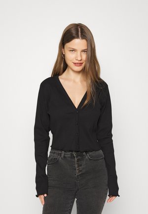 NMDRAKEY CROPPED CARDIGAN - Cardigan - black