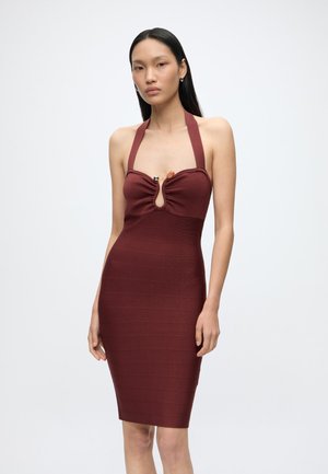 Guess, SL HALTER STRAP MELANIE NOVELT - Robe fourreau - burgundy shade