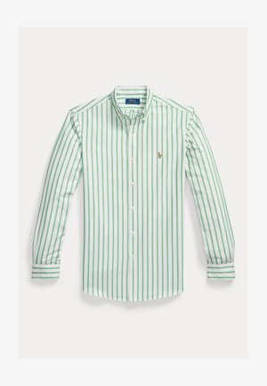 Polo Ralph Lauren SLIM FIT STRIPED OXFORD SHIRT - Overhemd - summer emerald/white